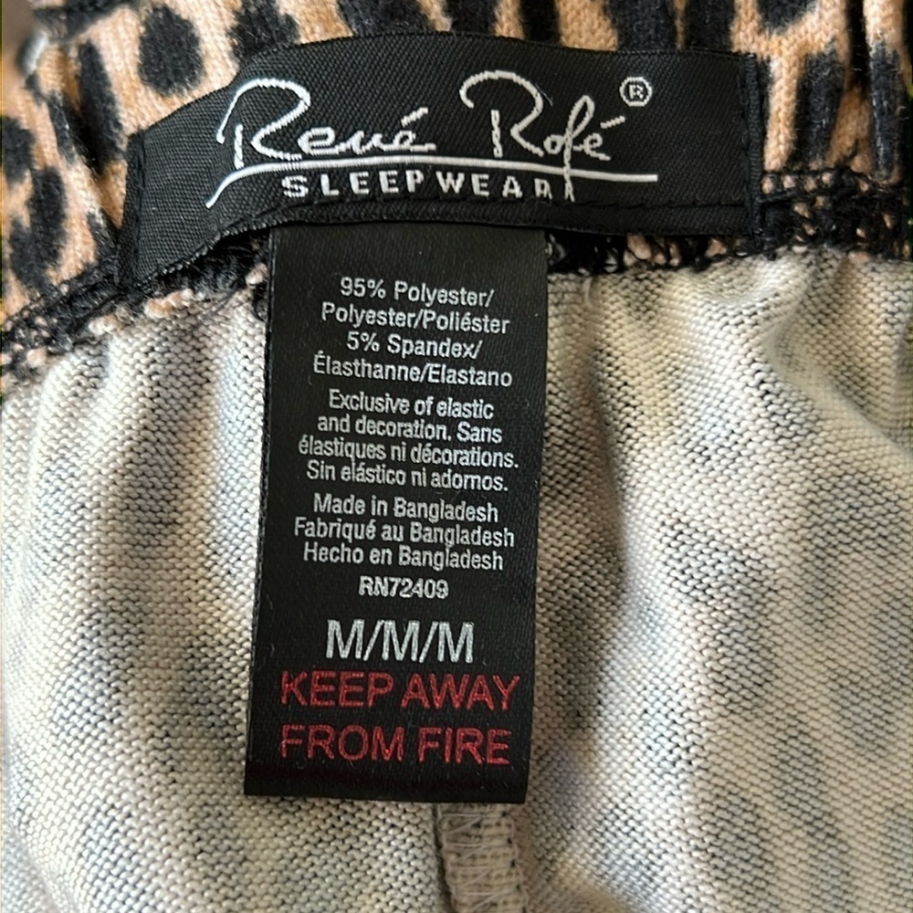 Rene Rolf - ‘Leopard’ soft lounge pants. SZ: Medium. NWT Firm! - Picture 6 of 6